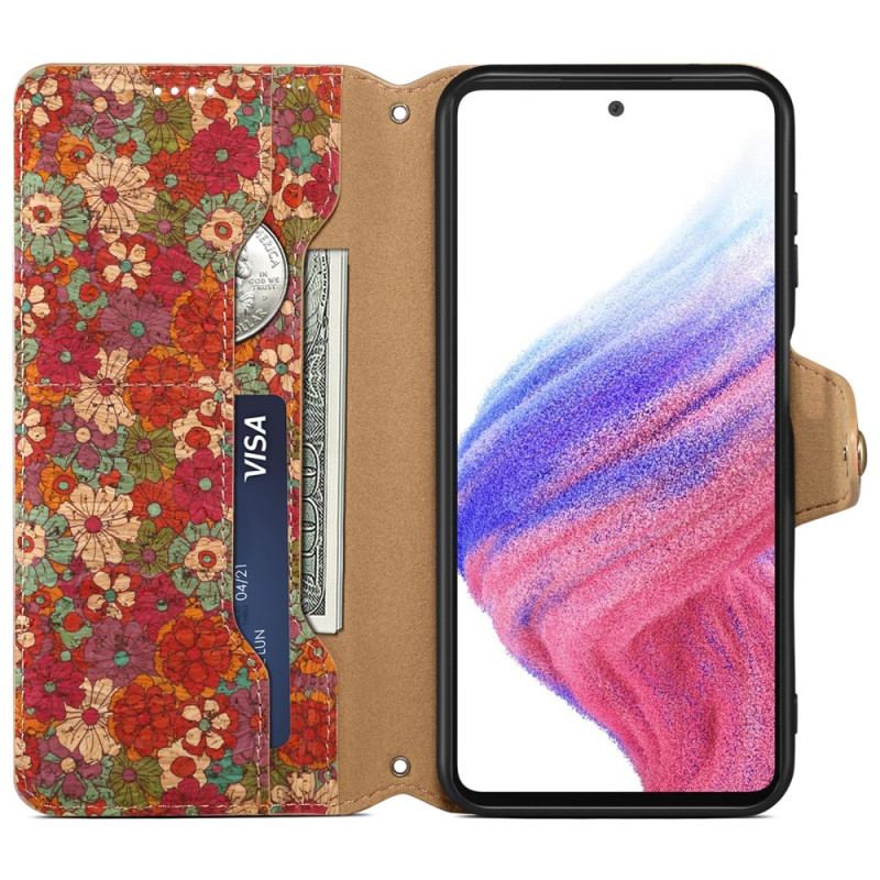 Flip Cover Samsung Galaxy S24 5g Blomstertryk