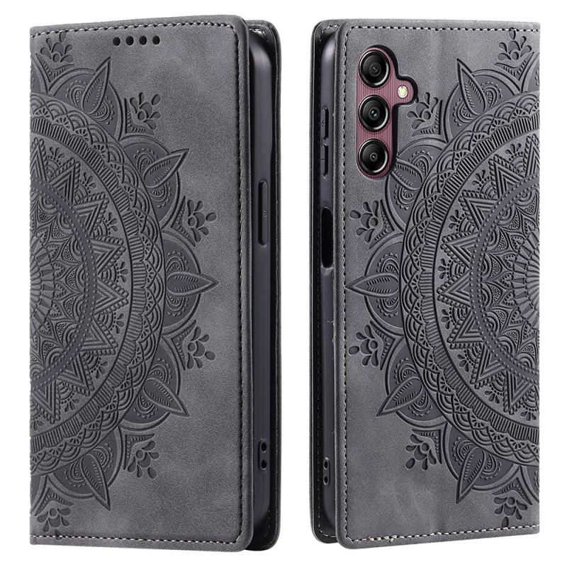 Flip Cover Samsung Galaxy S24 5g Diskret Mandala Med Rem