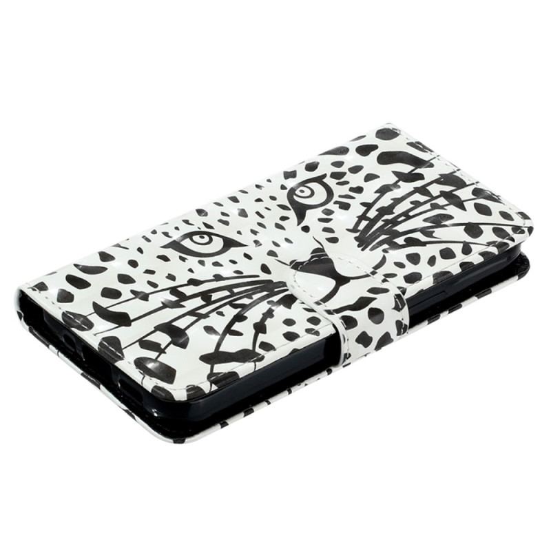 Flip Cover Samsung Galaxy S24 5g Leopardhoved Med Snor