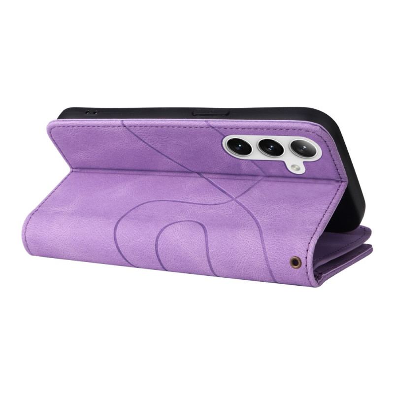 Flip Cover Samsung Galaxy S24 5g Med Two-tone Strap Wallet