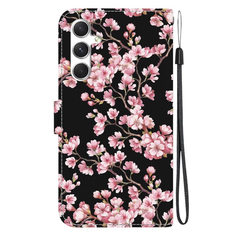 Flip Cover Samsung Galaxy S24 5g Omspændte Blommeblomster