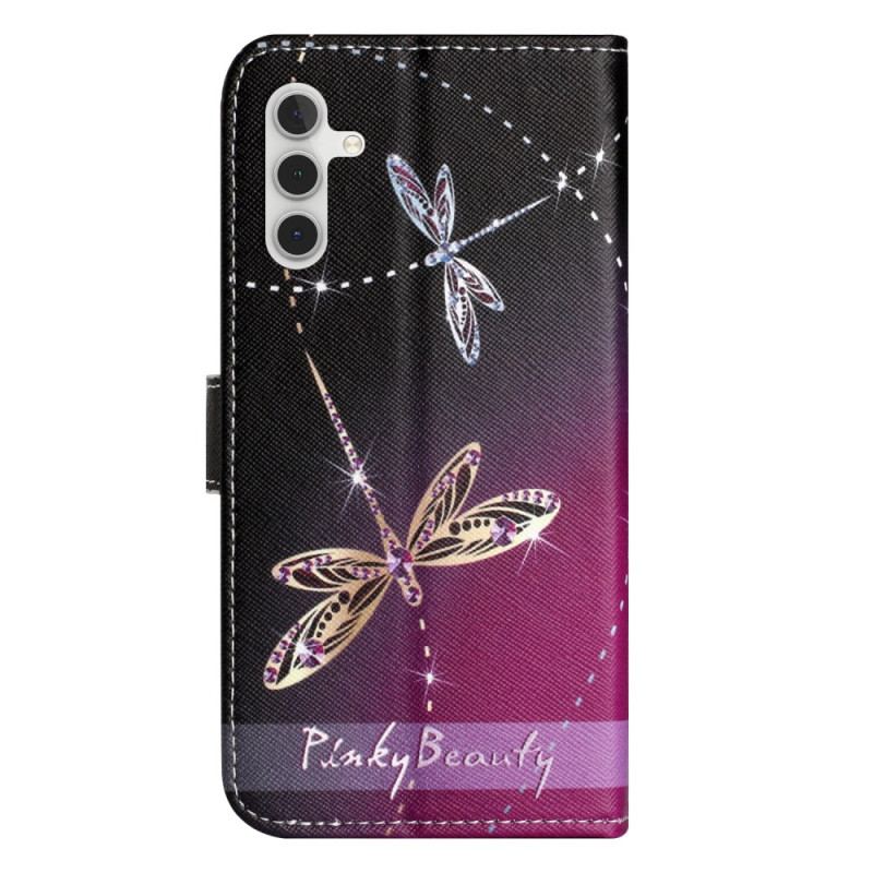 Flip Cover Samsung Galaxy S24 5g Strap-on Guldsmede