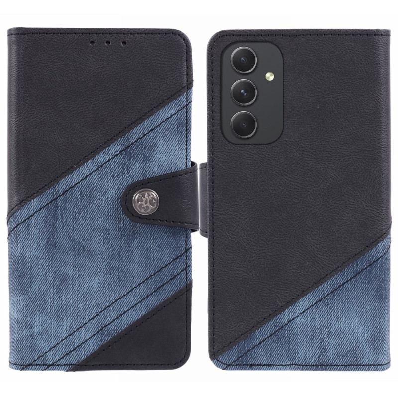 Flip Cover Samsung Galaxy S24 5g Tofarvet Jeansstil