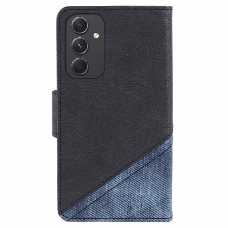 Flip Cover Samsung Galaxy S24 5g Tofarvet Jeansstil