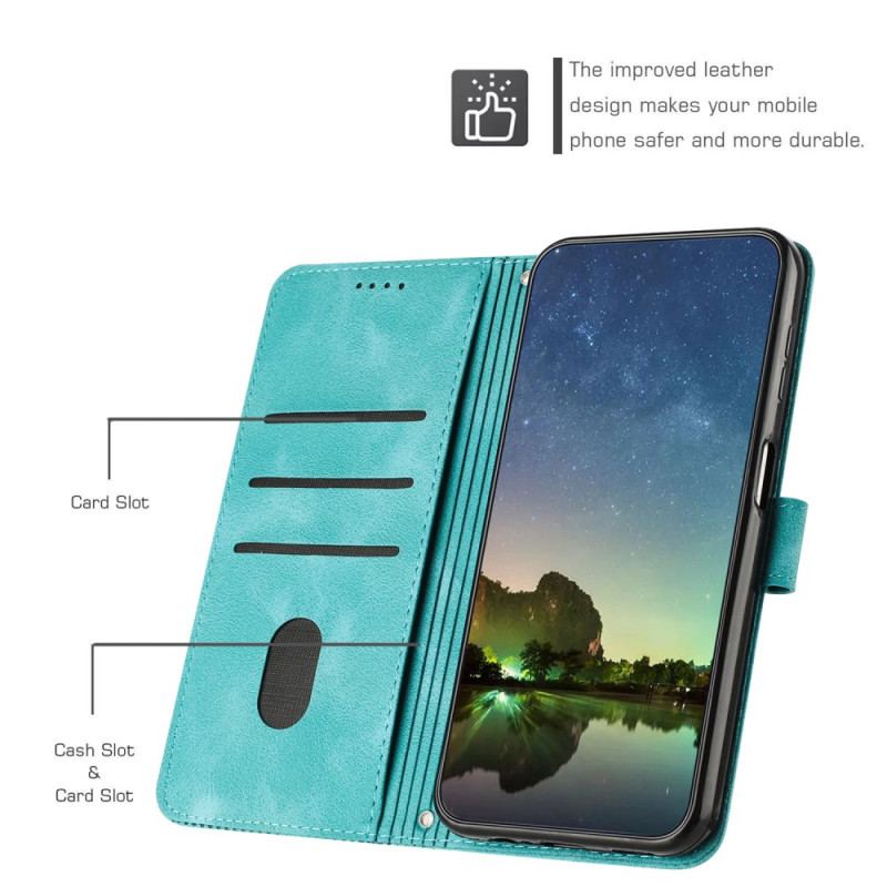 Flip Cover Til Samsung Galaxy S24 5g Geometrisk Design