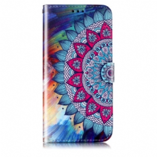 Læder Cover Samsung Galaxy S24 5g Telefon Etui Mandala Remmønster