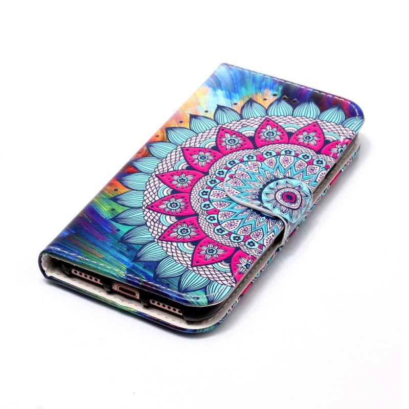 Læder Cover Samsung Galaxy S24 5g Telefon Etui Mandala Remmønster