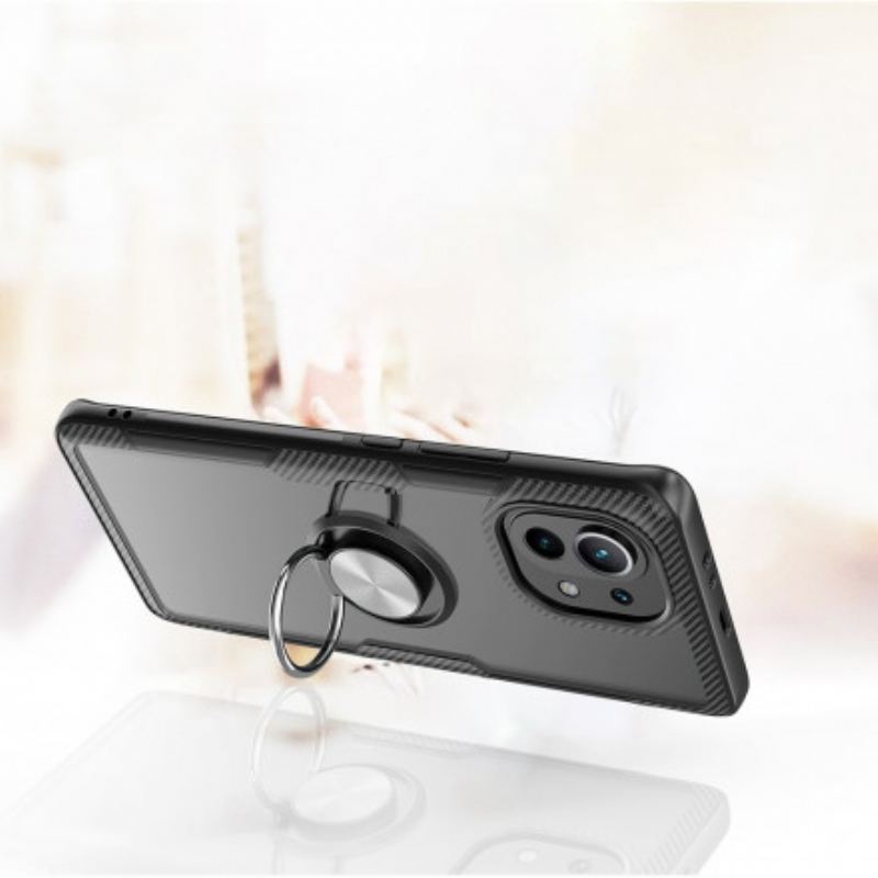 Cover Xiaomi Mi 11 (5G) Carbon Fiber Metal Ring