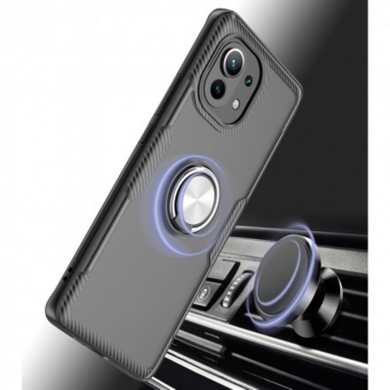 Cover Xiaomi Mi 11 (5G) Carbon Fiber Metal Ring