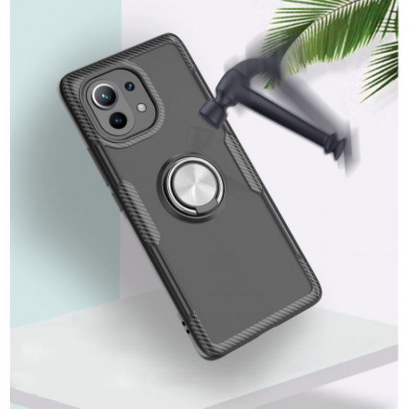 Cover Xiaomi Mi 11 (5G) Carbon Fiber Metal Ring