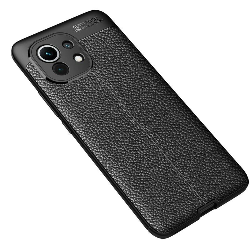 Cover Xiaomi Mi 11 (5G) Dobbelt Linje Litchi Læder Effekt