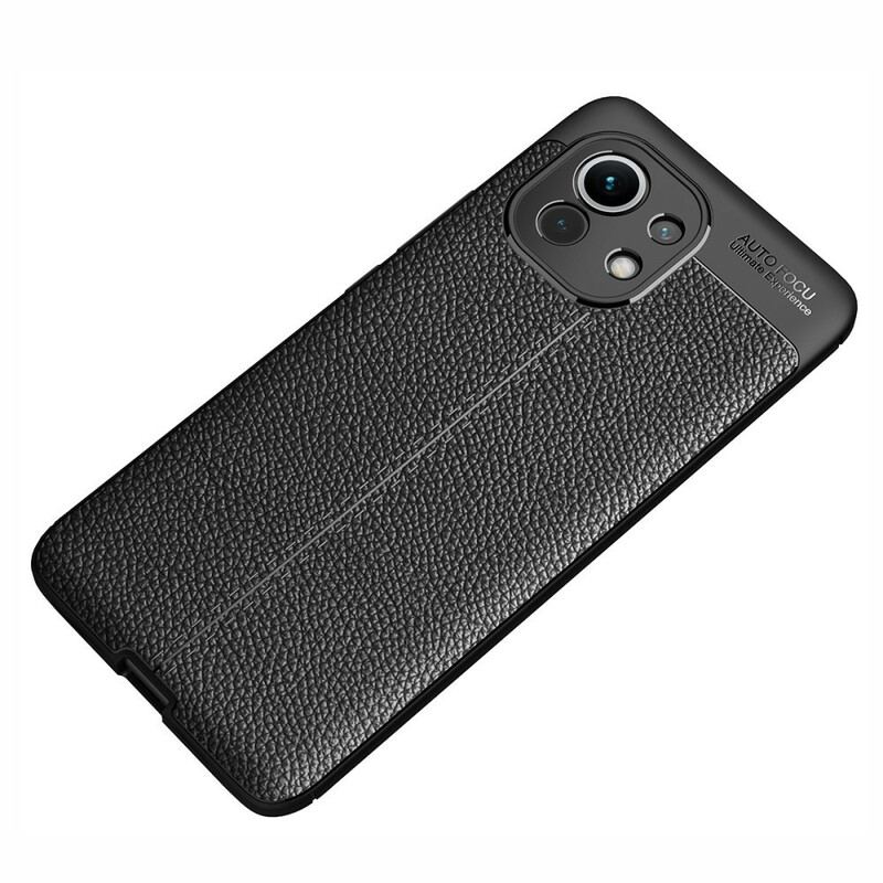 Cover Xiaomi Mi 11 (5G) Dobbelt Linje Litchi Læder Effekt