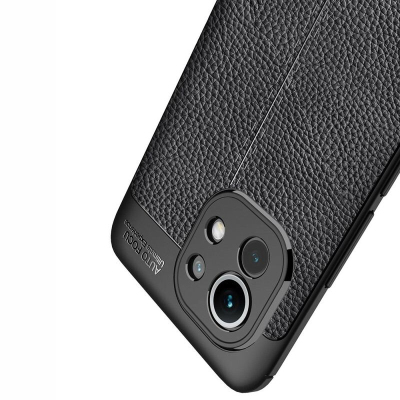 Cover Xiaomi Mi 11 (5G) Dobbelt Linje Litchi Læder Effekt