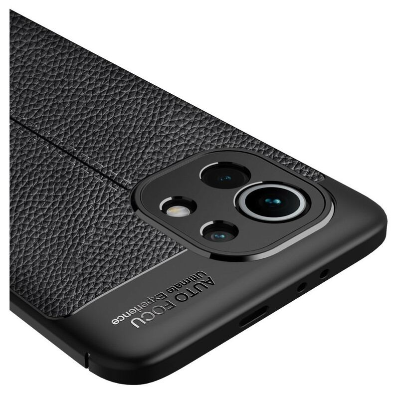 Cover Xiaomi Mi 11 (5G) Dobbelt Linje Litchi Læder Effekt