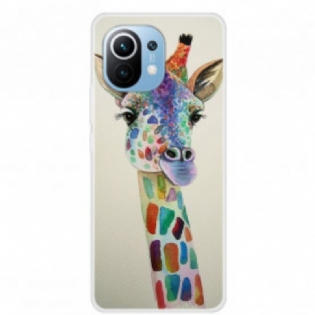 Cover Xiaomi Mi 11 (5G) Farverig Giraf