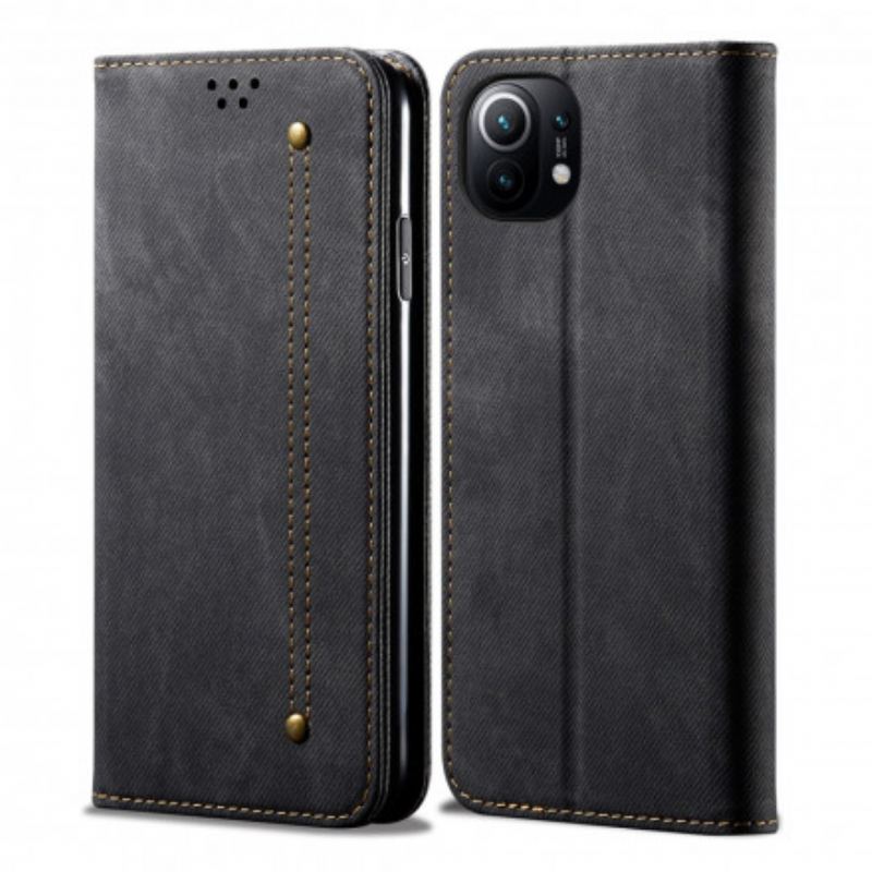 Cover Xiaomi Mi 11 (5G) Flip Cover Denim Stof