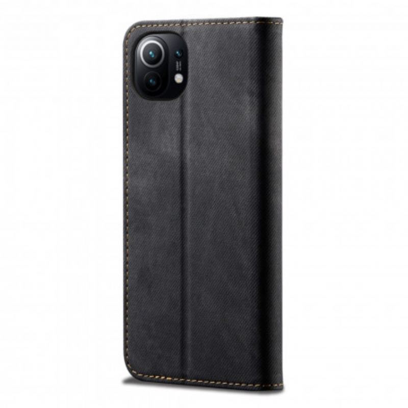 Cover Xiaomi Mi 11 (5G) Flip Cover Denim Stof