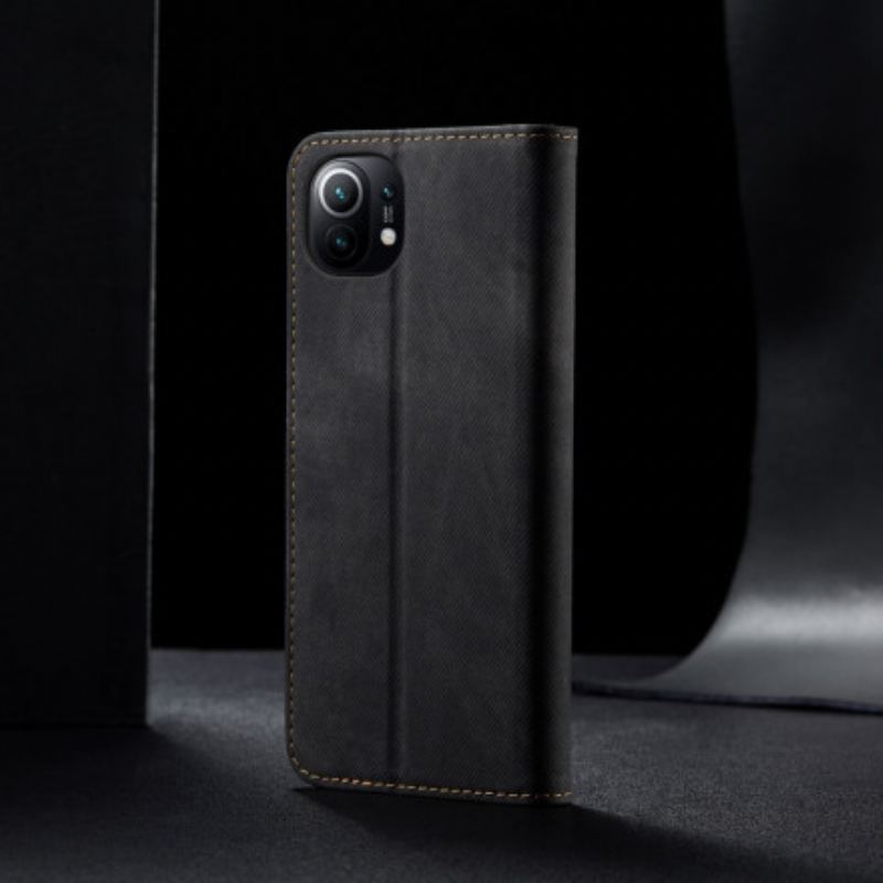 Cover Xiaomi Mi 11 (5G) Flip Cover Denim Stof