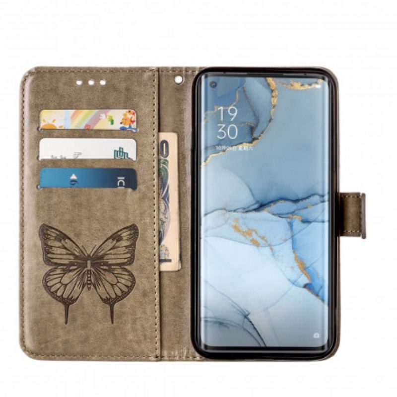 Flip Cover Xiaomi Mi 11 (5G) Sommerfugledesign Med Snor