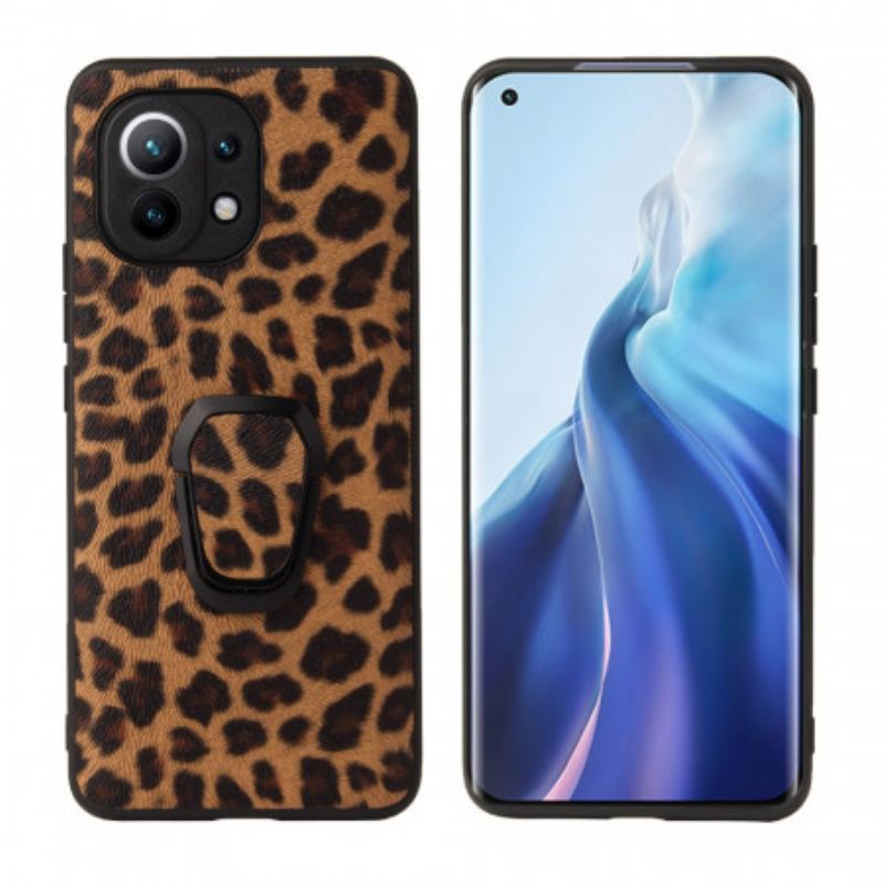 Mobilcover Xiaomi Mi 11 (5G) Leopard Stil Ring-støtte