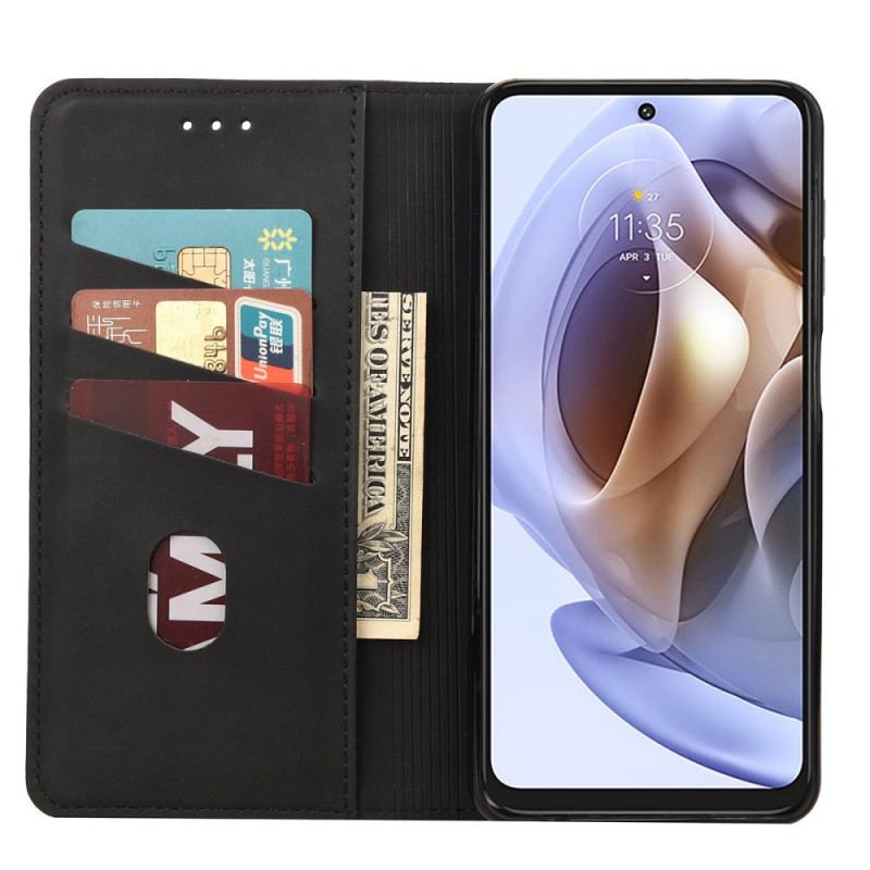 Cover Moto G51 5G Flip Cover Tofarvet Business Lædereffekt