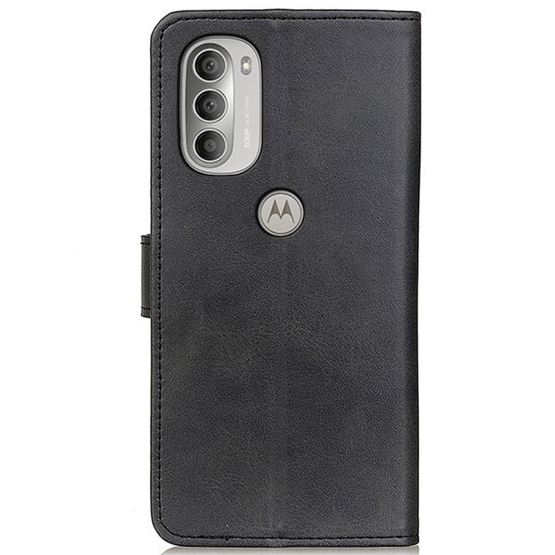 Flip Cover Moto G51 5G Retro Mat Lædereffekt