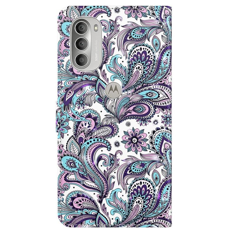 Læder Cover Moto G51 5G Paisley