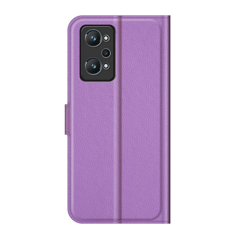 Flip Cover Realme GT Neo 3T / Neo 2 Klassisk Litchi-effekt