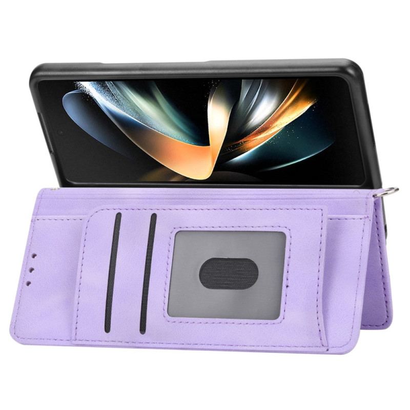 Flip Cover Til Samsung Galaxy Z Fold 6 Blondemønster Med Rem Og Skulderrem