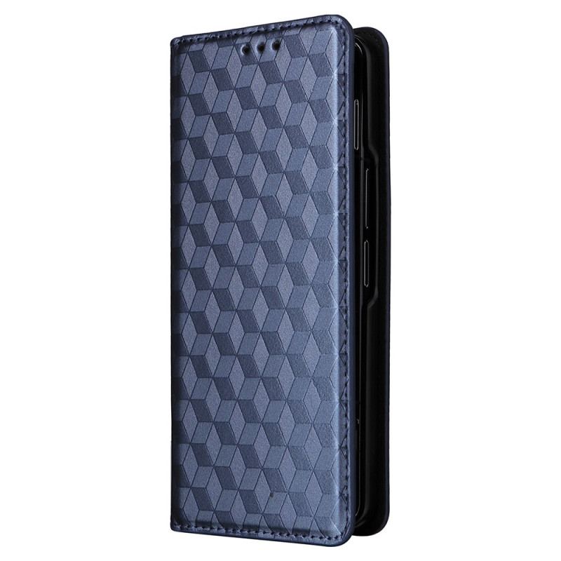 Læder Cover Samsung Galaxy Z Fold 6 Diamantmønster