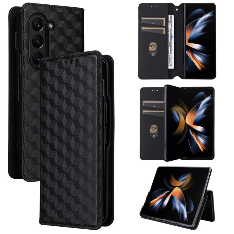 Læder Cover Samsung Galaxy Z Fold 6 Diamantmønster