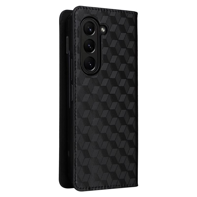 Læder Cover Samsung Galaxy Z Fold 6 Diamantmønster