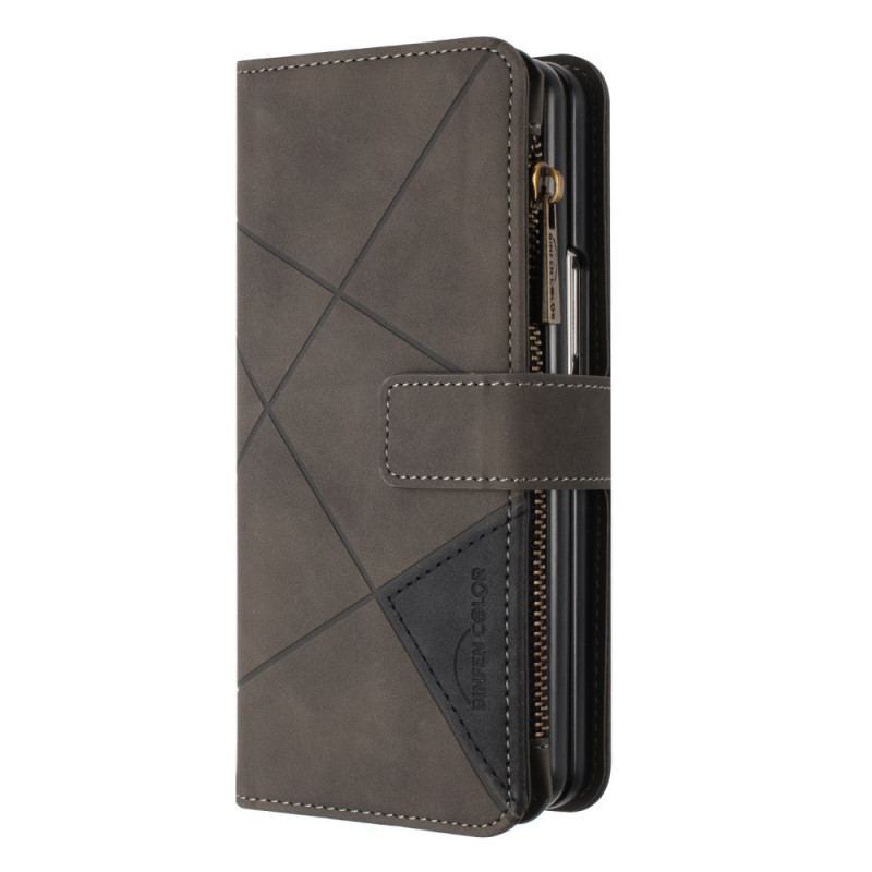 Læder Cover Samsung Galaxy Z Fold 6 Telefon Etui Binfen Color Geometry Wallet