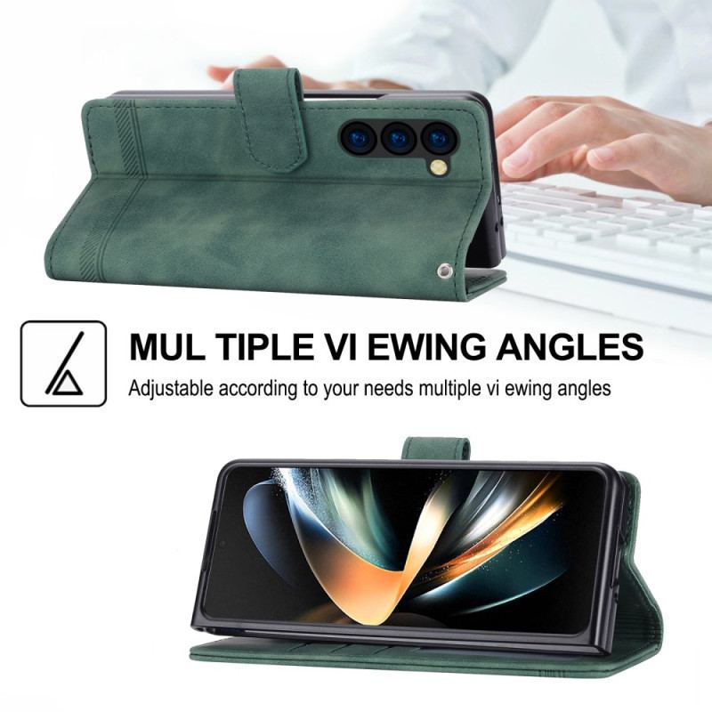 Læder Cover Samsung Galaxy Z Fold 6 Telefon Etui Dierfeng