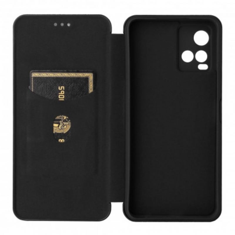 Cover Vivo Y21 Flip Cover Farvet Carbon Silikone