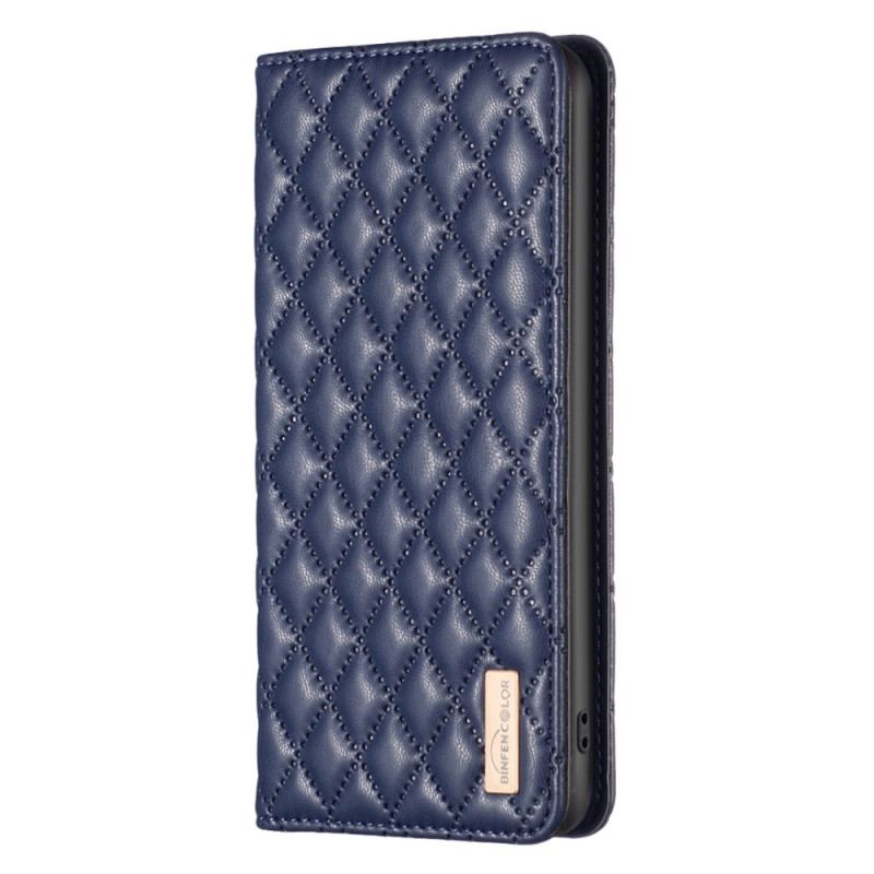 Cover Xiaomi Redmi Note 12 Pro Flip Cover Quiltet Binfen Farve