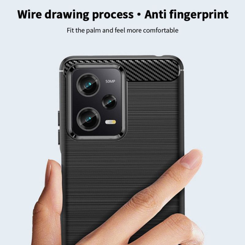 Cover Xiaomi Redmi Note 12 Pro Mofi Børstet Kulfiber