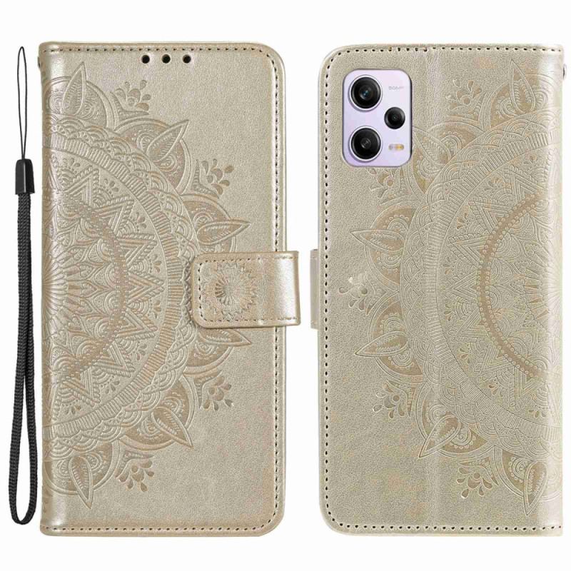 Flip Cover Xiaomi Redmi Note 12 Pro Mandala Sun Med Snor