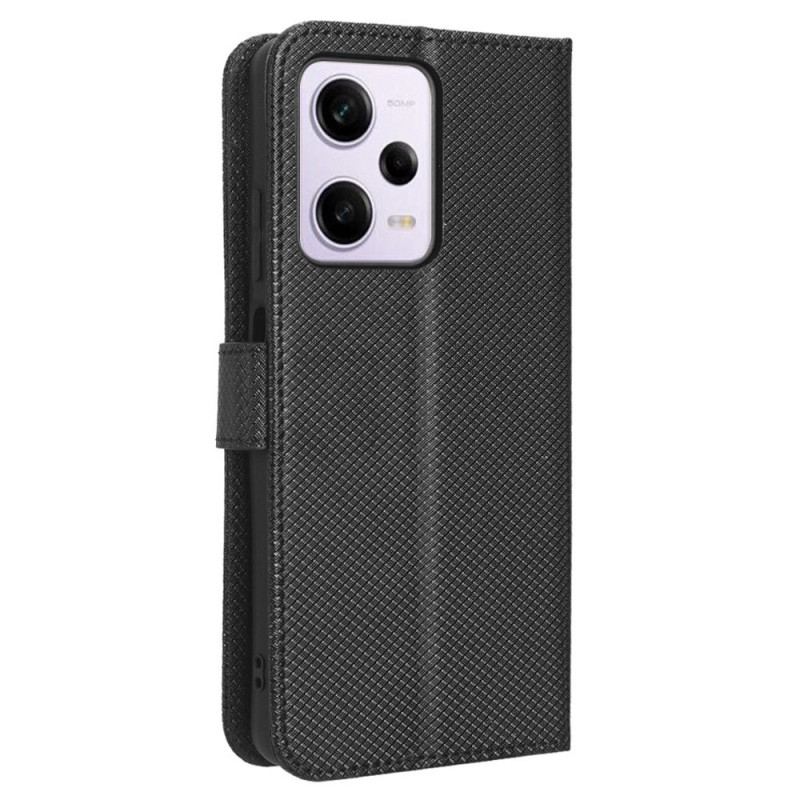 Flip Cover Xiaomi Redmi Note 12 Pro Med Snor Stilfuldt Strappy Imiteret Læder