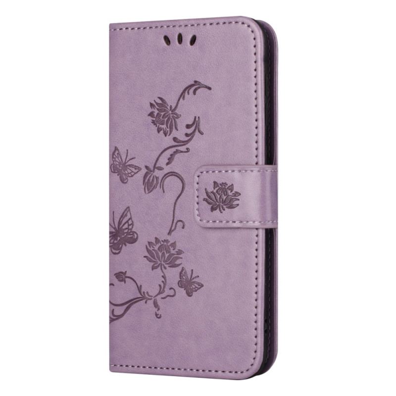 Flip Cover Xiaomi Redmi Note 12 Pro Med Snor Strappy Floral