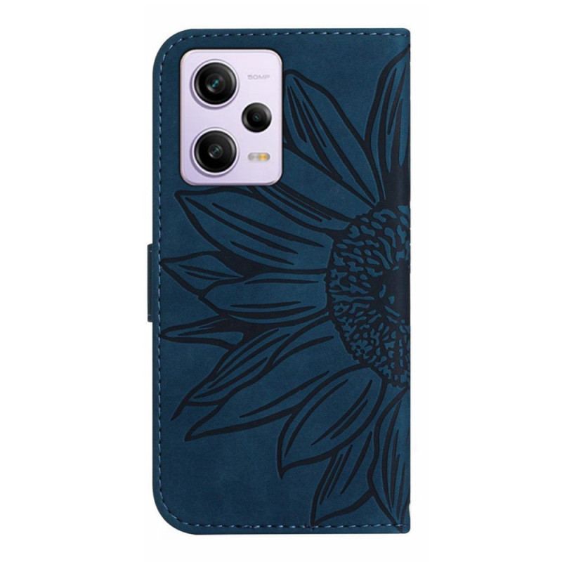 Flip Cover Xiaomi Redmi Note 12 Pro Med Snor Strappy Solsikke