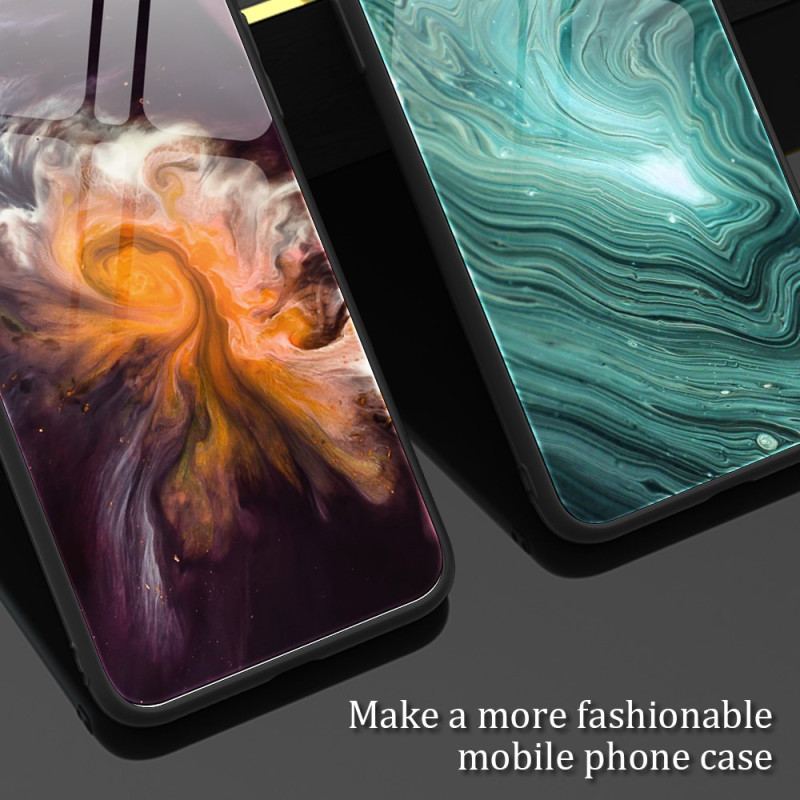 Mobilcover Xiaomi Redmi Note 12 Pro Marmorfarver Hærdet Glas