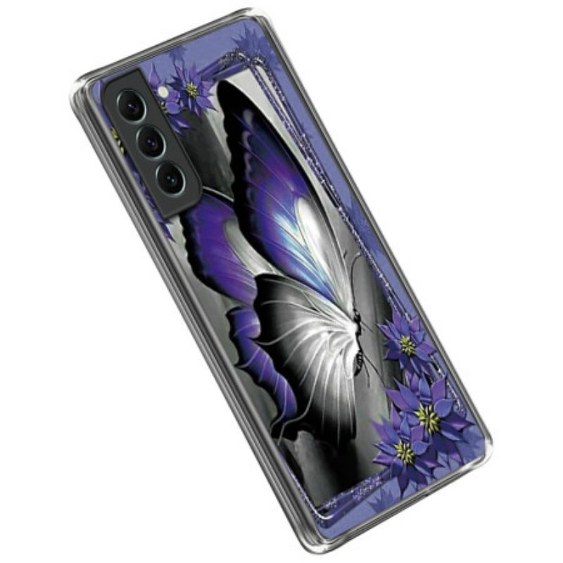 Cover Samsung Galaxy S23 5G Lilla Sommerfugl