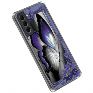 Cover Samsung Galaxy S23 5G Lilla Sommerfugl