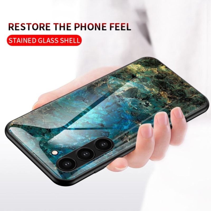 Cover Samsung Galaxy S23 5G Marmor Hærdet Glas