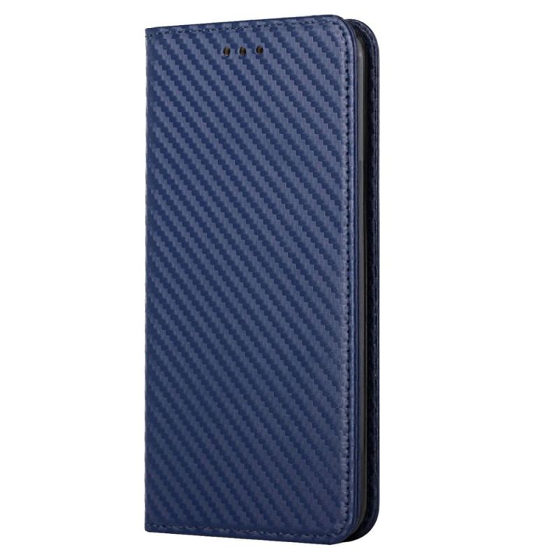 Cover Samsung Galaxy S23 5G Med Snor Flip Cover Strappy Carbon Fiber Style