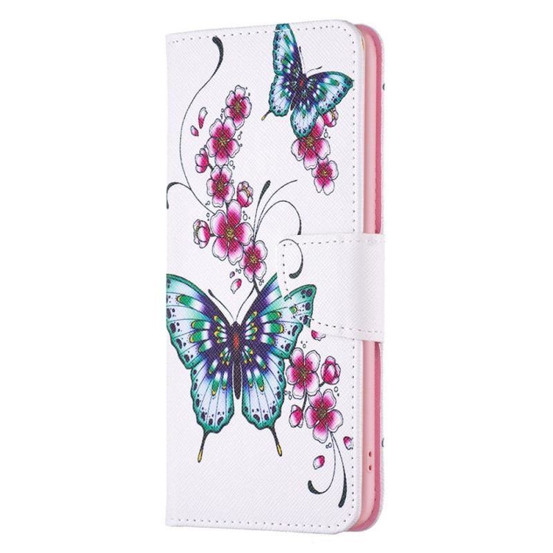 Flip Cover Samsung Galaxy S23 5G Afvis Sommerfugle