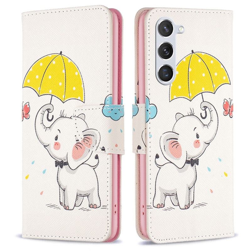 Flip Cover Samsung Galaxy S23 5G Baby Elefant