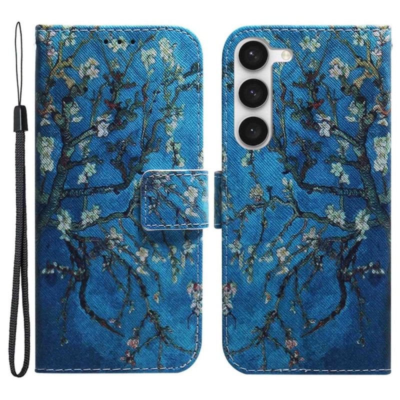 Flip Cover Samsung Galaxy S23 5G Blomstrende Grene