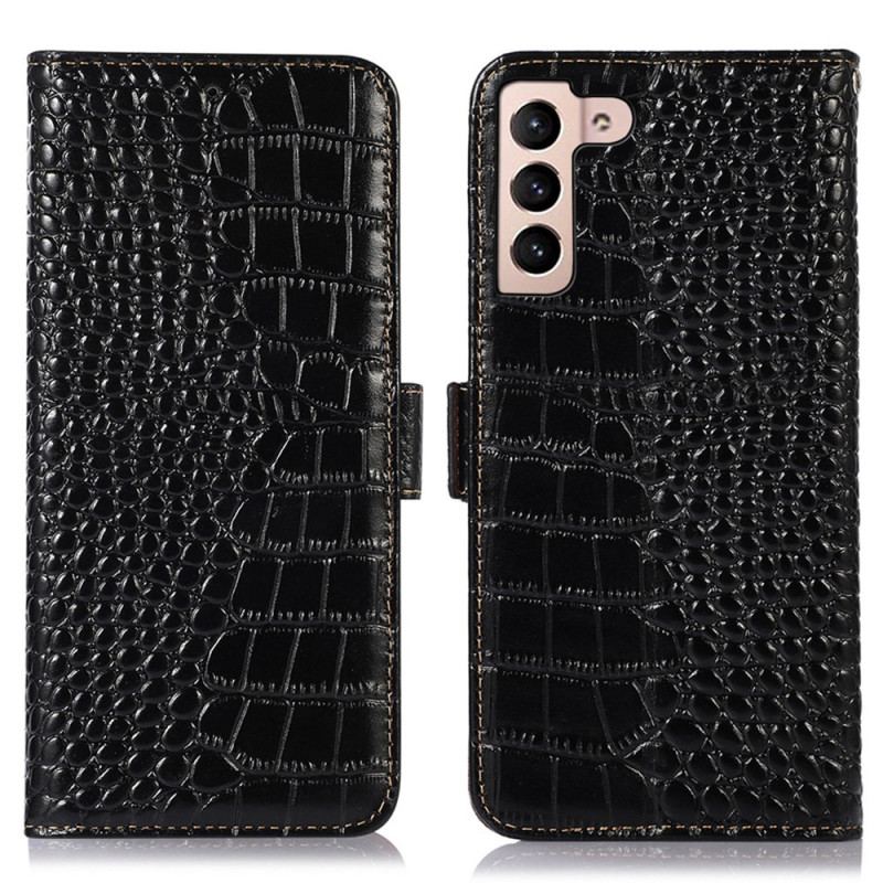 Flip Cover Samsung Galaxy S23 5G Crocodile Style Rfid